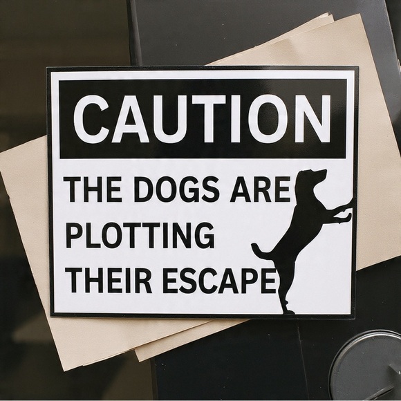 NWT Dog Warning Glass Door Decal – Black, 8x11in - Picture 5 of 5